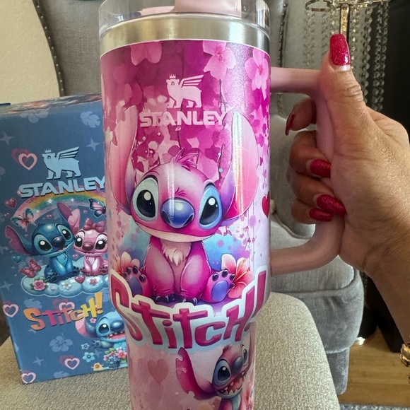 Stanley Stitch Pink and Blue 40oz Tumbler. New. - Picture 5 of 8